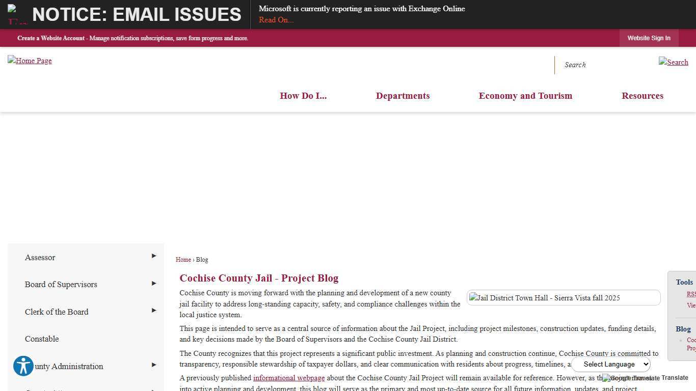 Blog • Cochise County Jail - January 2026 Progress report